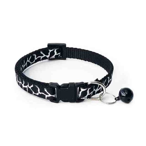 Black Cartoon Pet Collars With Bell