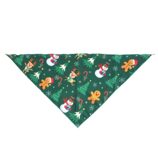 Dark Green Christmas Pet Triangular Bibs