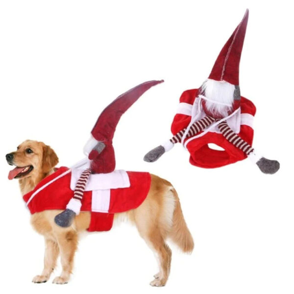 Dark Red Christmas Pet Costumes