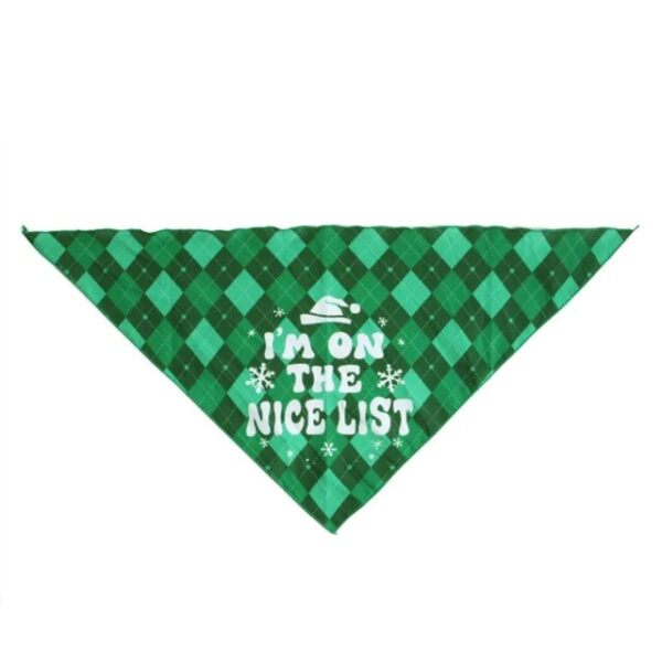 Green Christmas Pet Triangular Bibs