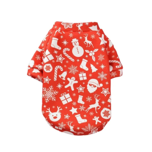 Light Red Pet Jacket Coat Christmas Hoodies